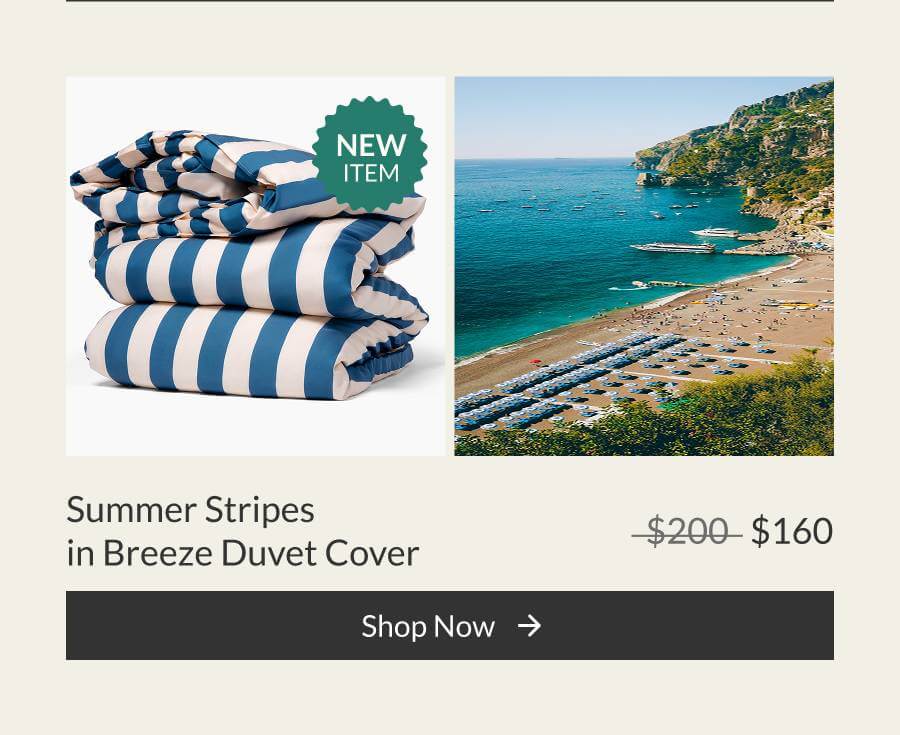 Shop Summer Stripes  in Breeze Duvet Cover
