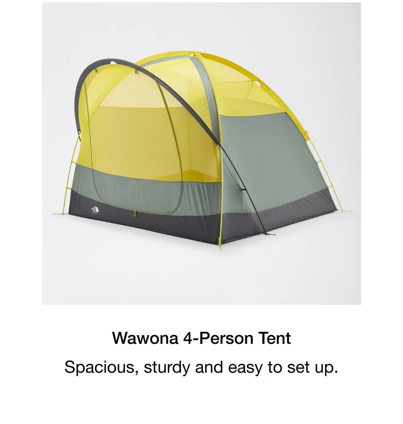 Wanona 4-Person Tent - Spacious, sturdy and easy to set up.