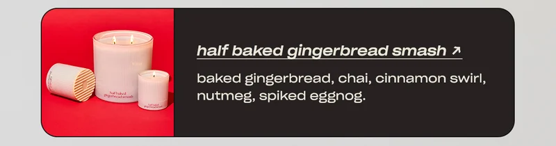 half baked gingerbread smash: gingerbread chai frothy vanilla
