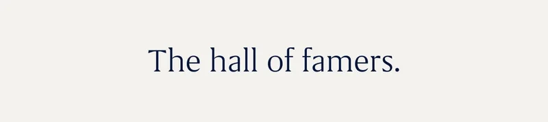 The hall-of-famers.