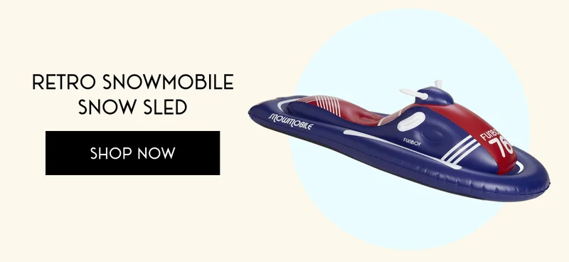 Retro Snowmobile Snow Sled