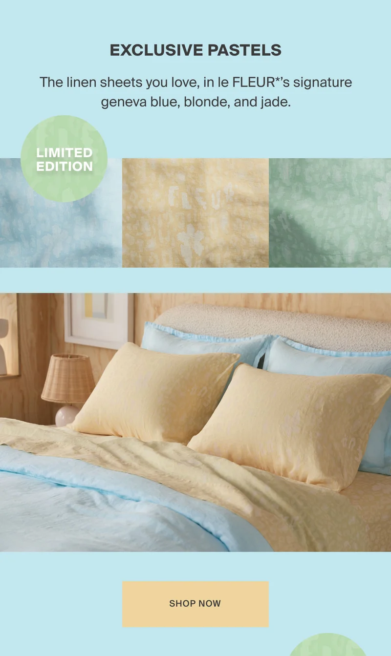 Linen Sheets in Exclusive Pastels | Shop Now