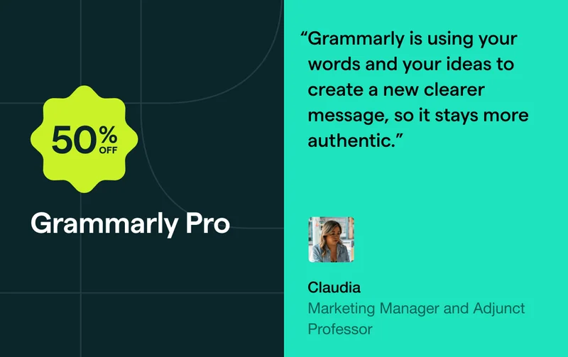 50% OFF Grammarly Pro
