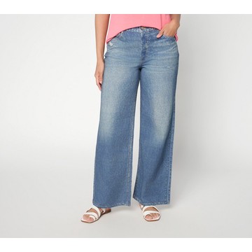 AnyBody Petite Denim Effect French Terry Sweatpant Jean