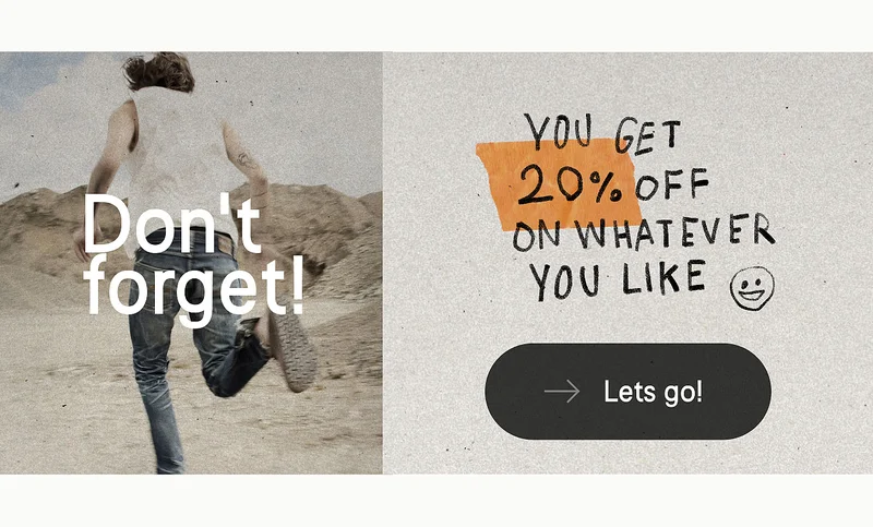 Don't forget 20% off on whatever you like.