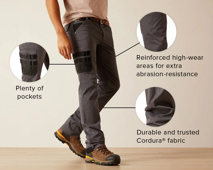 Reinforced high-wear areas for extra abrasion-resistance