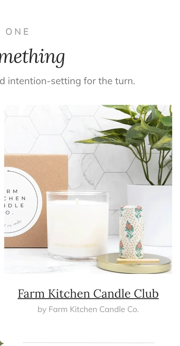 Farm Kitchen Candle of the Month Club Subscription Box Farm Kitchen Candle Co.