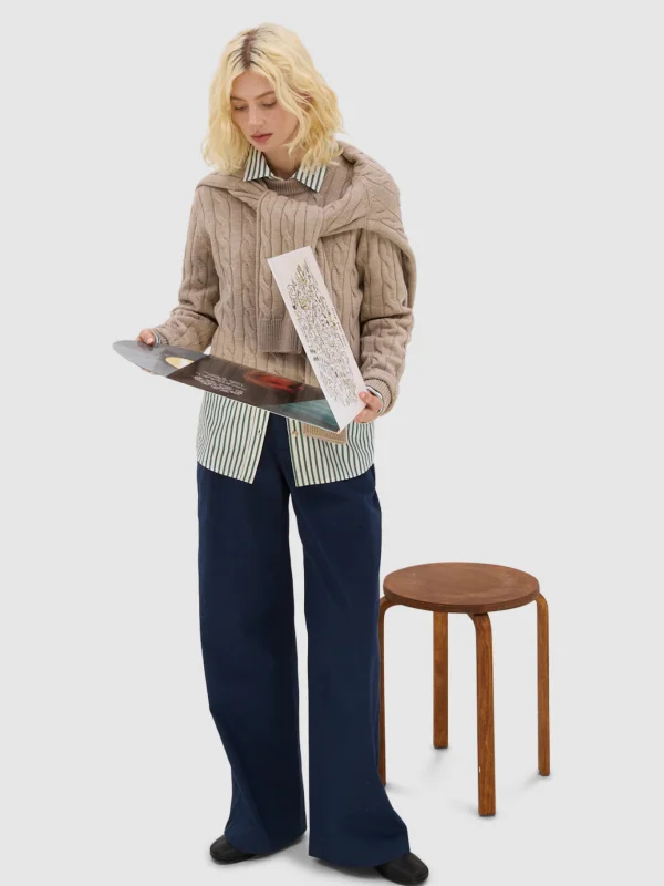 Dalston Midweight Merino Cable Knit Sweater - Unisex Dalston Midweight Merino Cable Knit Sweater - Unisex