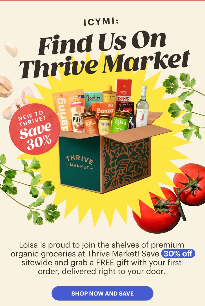 ICYMI: Find Us at Thrive Market! SHOP NOW AND SAVE