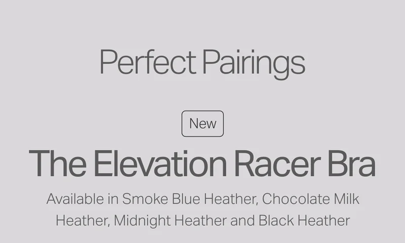 The Elevation Racer Bra