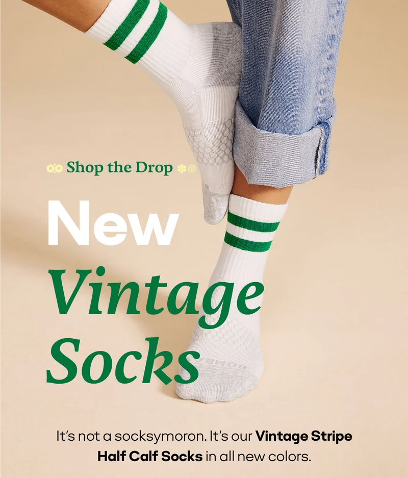 Shop the Drop | New Vintage Socks | It's not a sockymoron. It's our Vintage Stripe Half Calf Socks in all new colors.