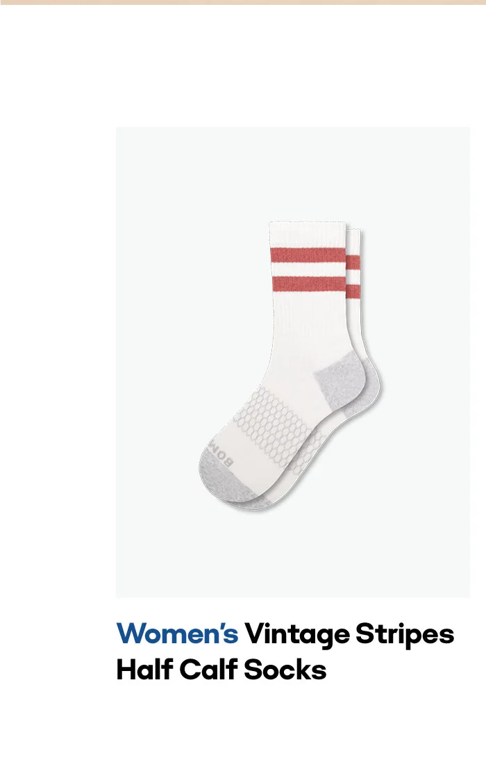 Women's Vintage Stripes Half Calf Socks
