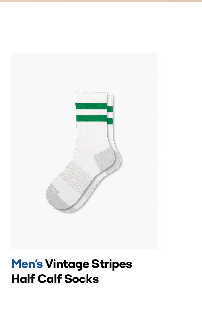 Men's Vintage Stripes Half Calf Socks