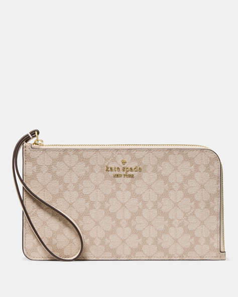 Lucy Spade Flower Medium L-Zip Wristlet