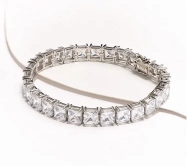Diamonique Choice of Cut 6mm Tennis Bracelet, Sterling Silver