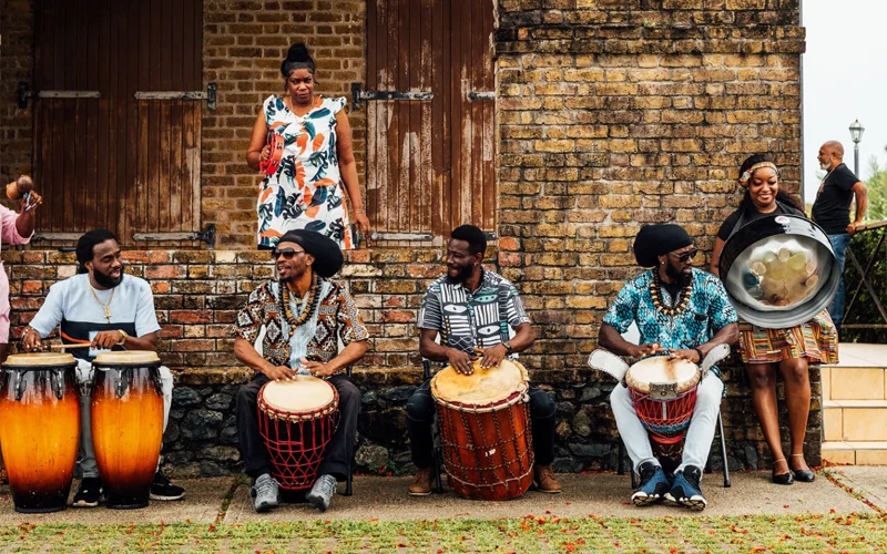 For the Tobago Heritage Festival, locals set up dance and percussion bands across the island.