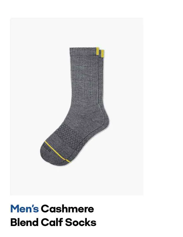 Men's Cashmere Blend Calf Socks