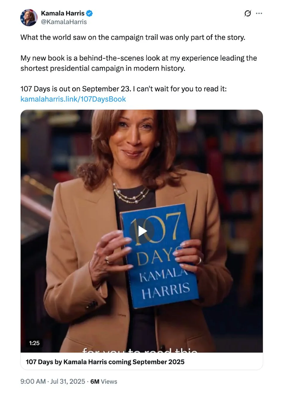 Handwritten Note From Kamala Harris