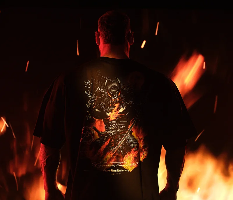 SHINTO GODS FIRE OVERSIZED BOXY T SHIRT