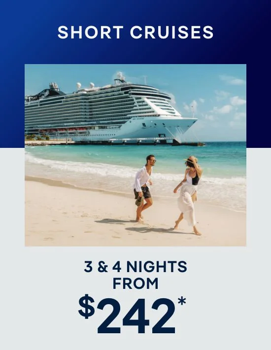 Short Cruises – 3 & 4 Nights – Click to View Cruises & Book Now