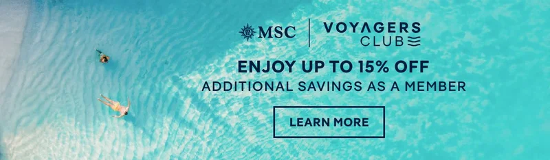 MSC&nbsp;Voyagers Club – Up to 15% Off Cruises + Kids Sail Free* – Click to View Cruises & Book Now