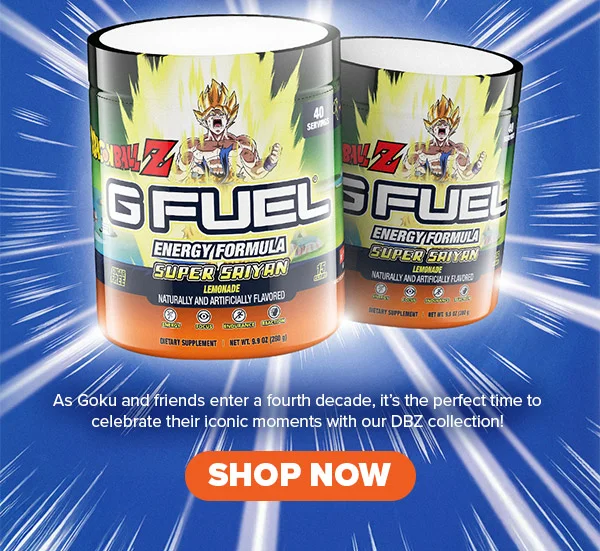 Commemorate 40 YEARS OF DRAGON BALL with our restocked Super Saiyan Lemonade flavor!