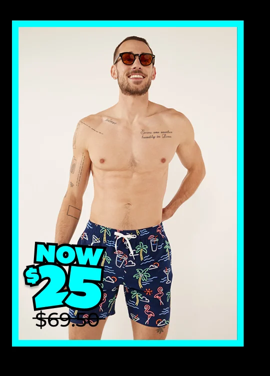 Classic Swim Trunk: The Neon Lights 7"
