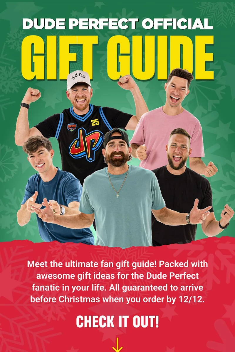 The Dude Perfect Official Gift Guide - All guaranteed to arrive befor Christmas when you order by 12/12