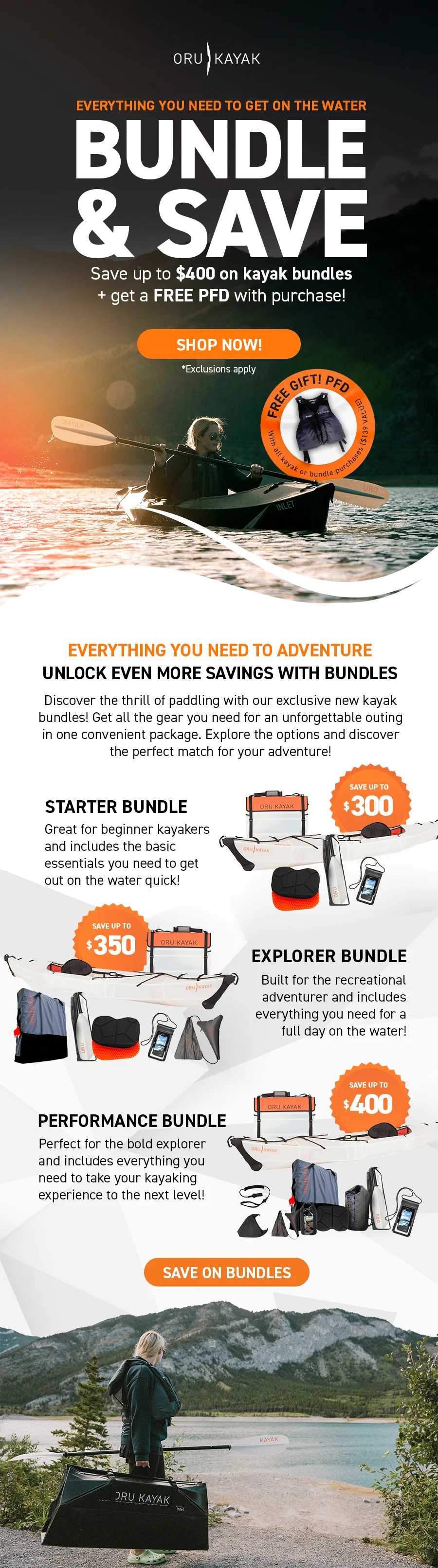Bundles Sale: Save up to $400 off + get a FREE PFD!