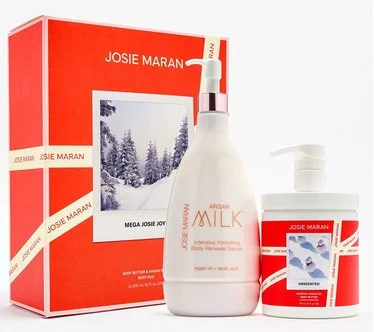 Josie Maran Mega-Size 20oz Argan Body Butter & Milk Body Serum Set