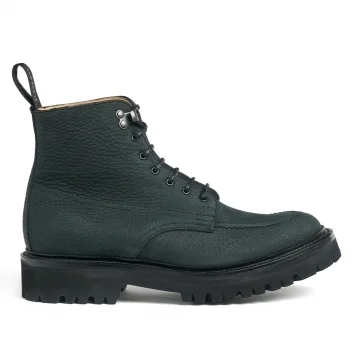 Lara M Derby Boot in Liquorice Black Grain Nubuck