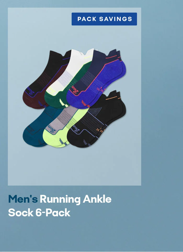 PACK SAVINGS Men's Running Ankle Sock 6-Pack