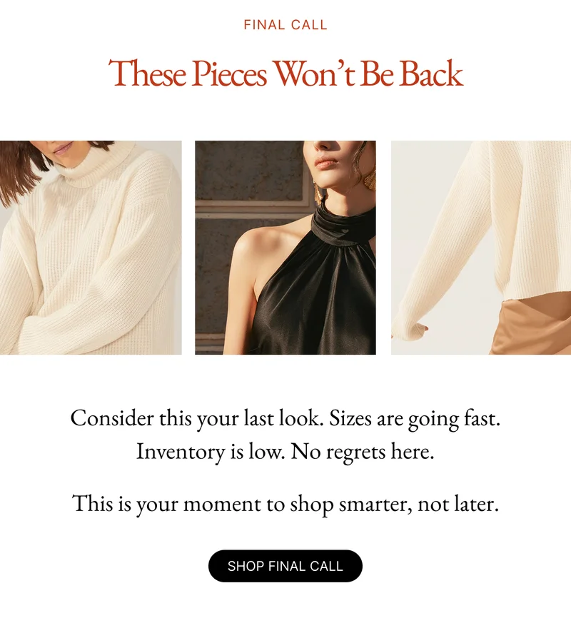 SHOP FINAL CALL