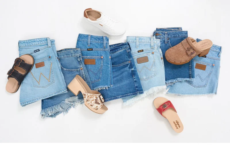Laydown with shorts and shoes
