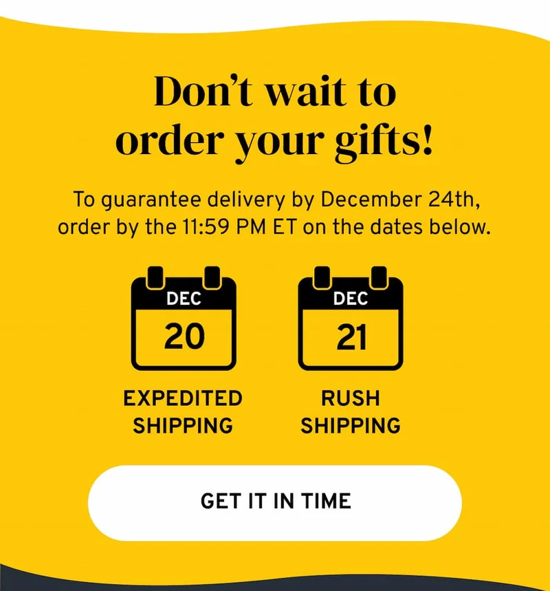 Get your gifts on time