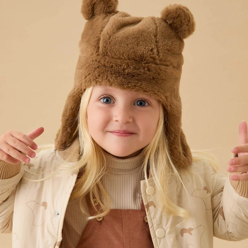 Image of Brown Bear Faux Fur Hat