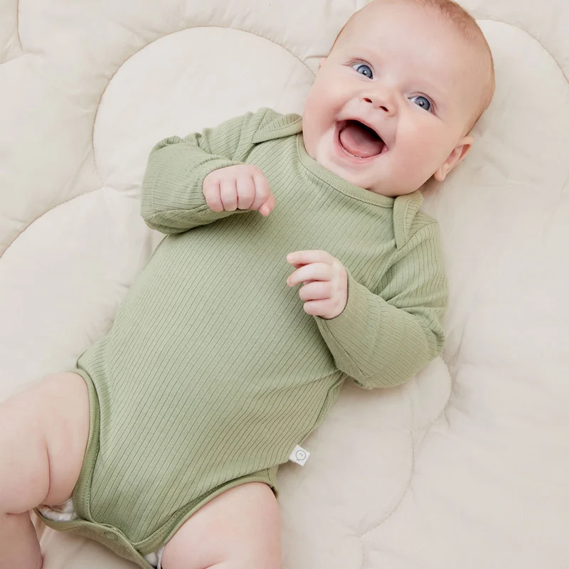 Image of Ribbed Long Sleeve Bodysuit