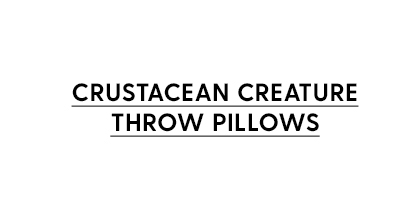Crustacean Creature Throw Pillows