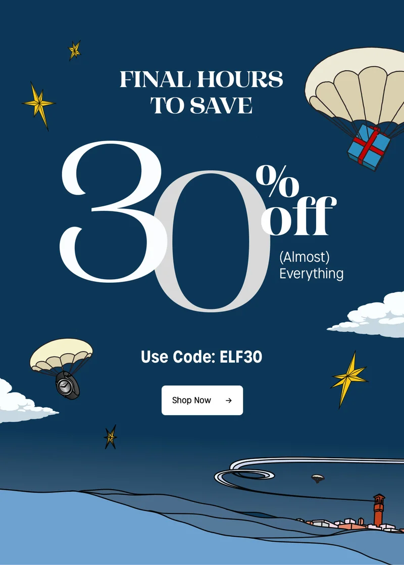 FINAL HOURS TO SAVE | 30% off (ALMOST) EVERYTHING | Use Code: discount code | Shop Now