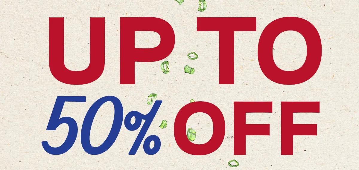 Up to 50% off!