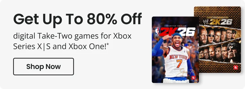 Get Up To 80% Off digital Take-Two games for Xbox Series X|S and Xbox One!* | Shop Now