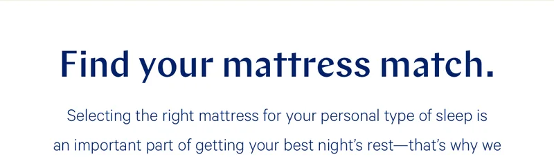 Find your mattress match