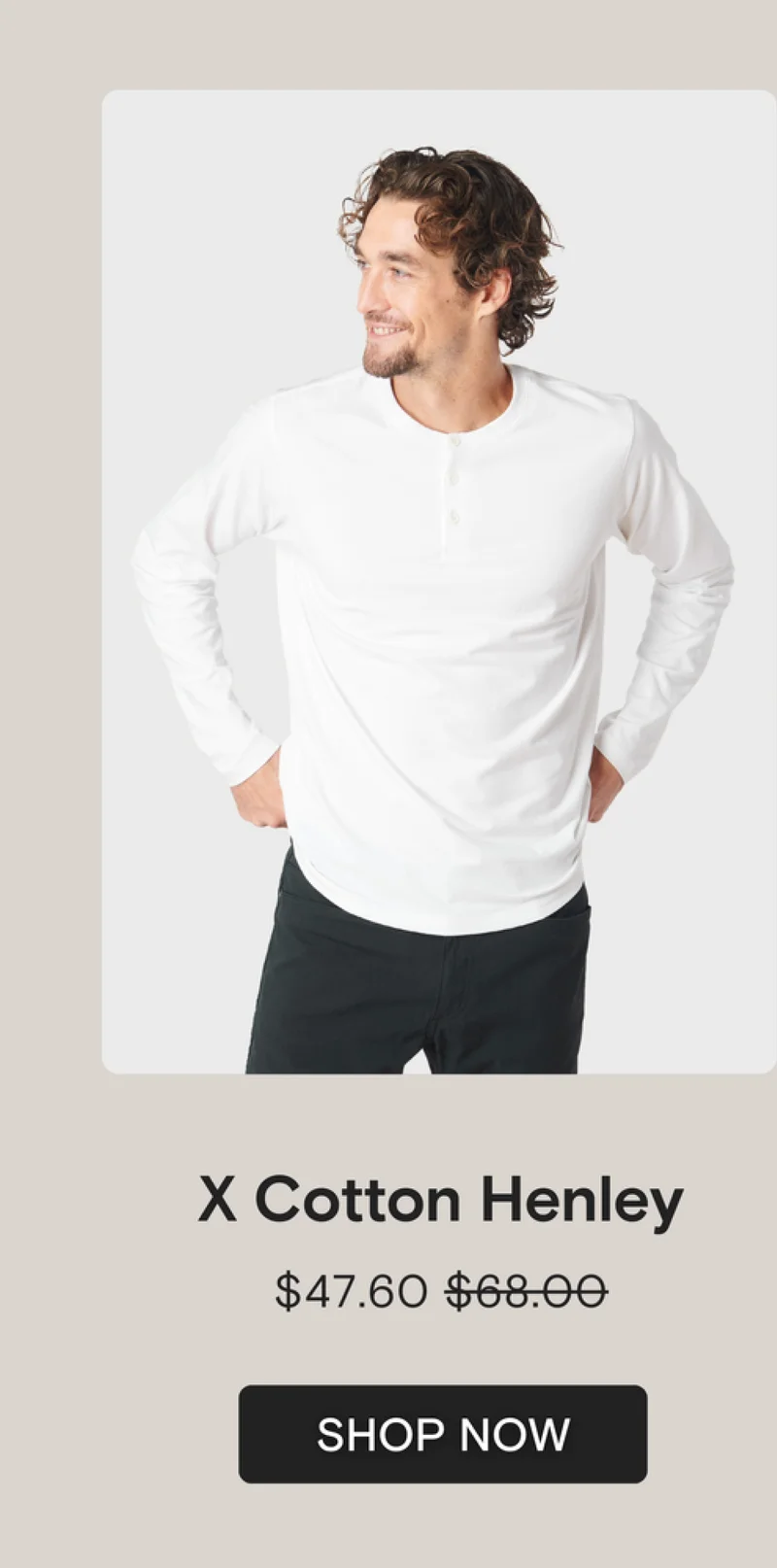 X Cotton Henley