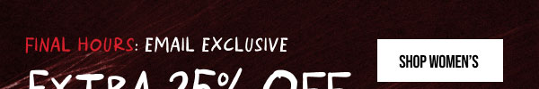 Extra 25% off Shop Women's