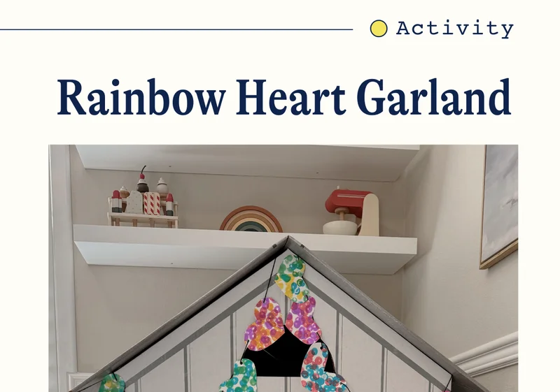 Activity. Rainbow Heart Garland