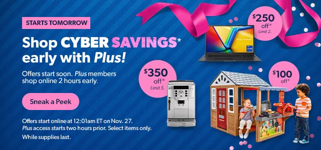 Starts Tomorrow | Shop Cyber Saving*s early with Plus! Sneak a Peek