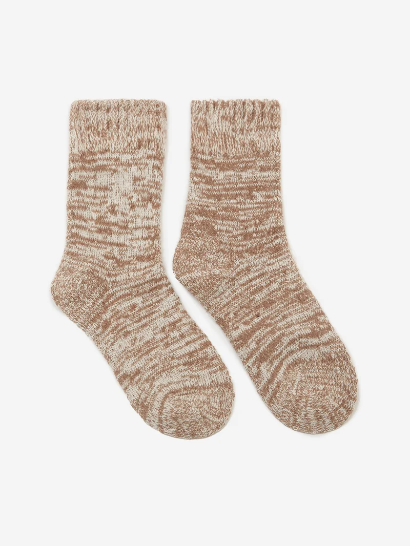 Image of Goodhood Worldwide Space Dye Socks - Camel/White