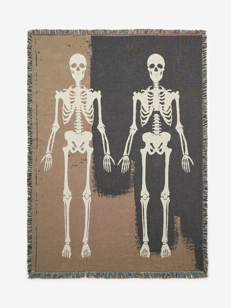 Image of Goodhood Lifestore Art Wall Tapestry Blanket  - Skeletons