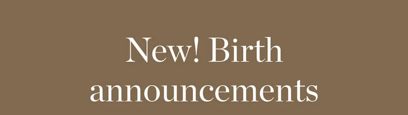 New! Birth Announcements