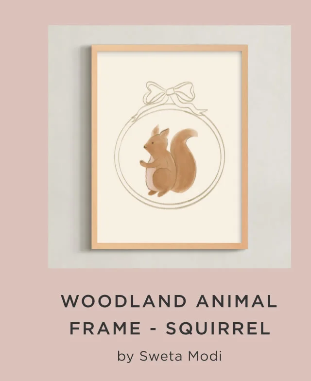 Woodland Animal Frame - Squirrel